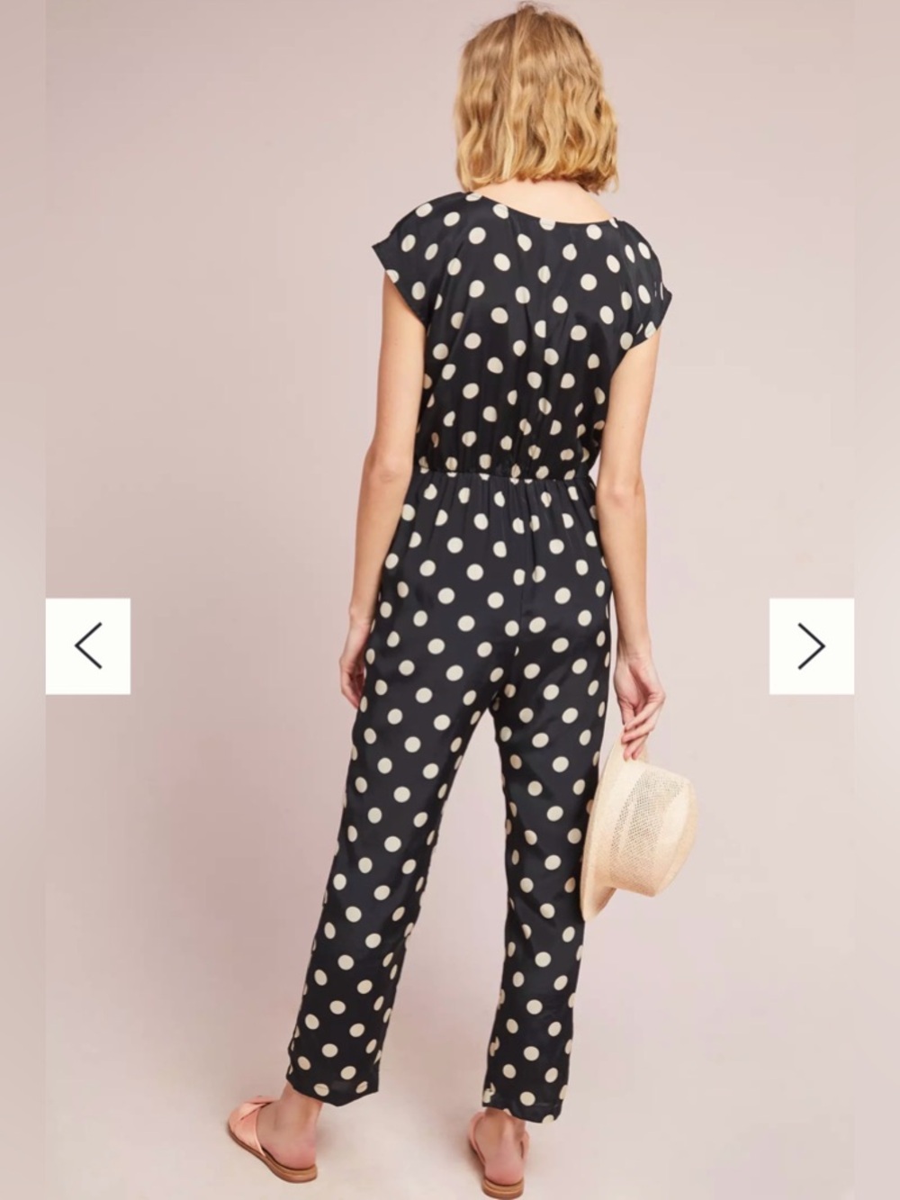 Anthropologie Corey Lynn Calter Wrapped Polka Dot Jumpsuit Size Small - Picture 3 of 9